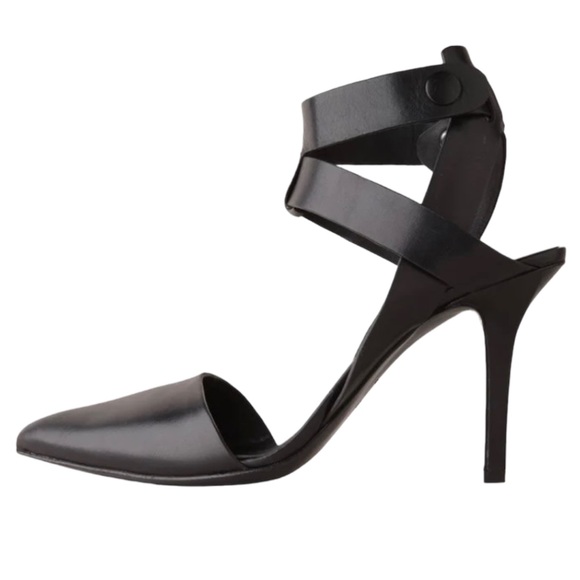 Alexander Wang Sonja Black Leather Bondage Ankle Strap Pumps Women’s EU 39 - Picture 11 of 11